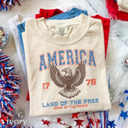 Land of the Free Eagle Tee - Bold Patriotic Style for American Enthusiasts