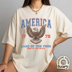 Land of the Free Eagle Tee - Bold Patriotic Style for American Enthusiasts