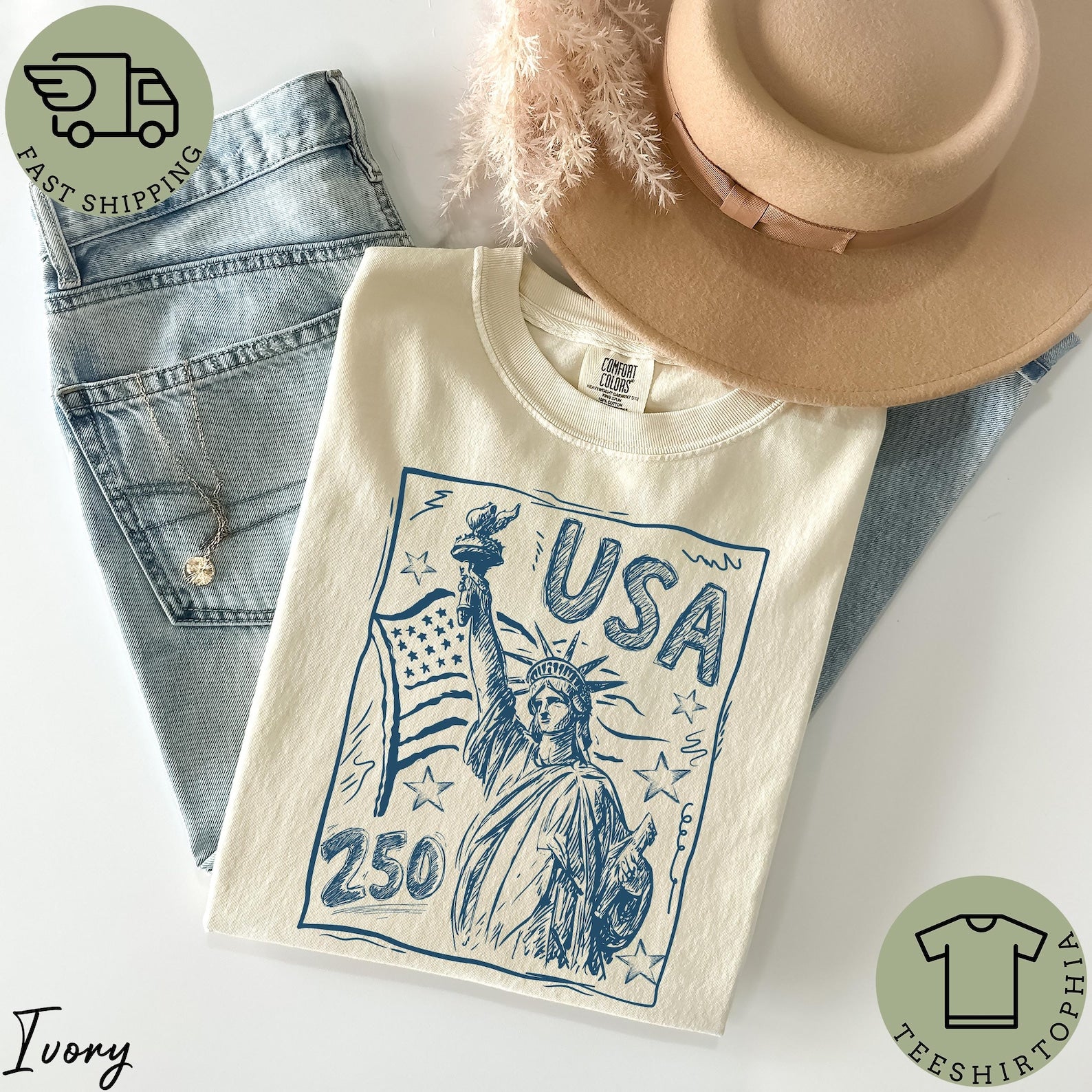 Retro America 250 Shirt, Comfort Colors America 250th Anniversary Shirt, USA 250th Anniversary July 4th Gift, The Summer USA Turned 250 Tee