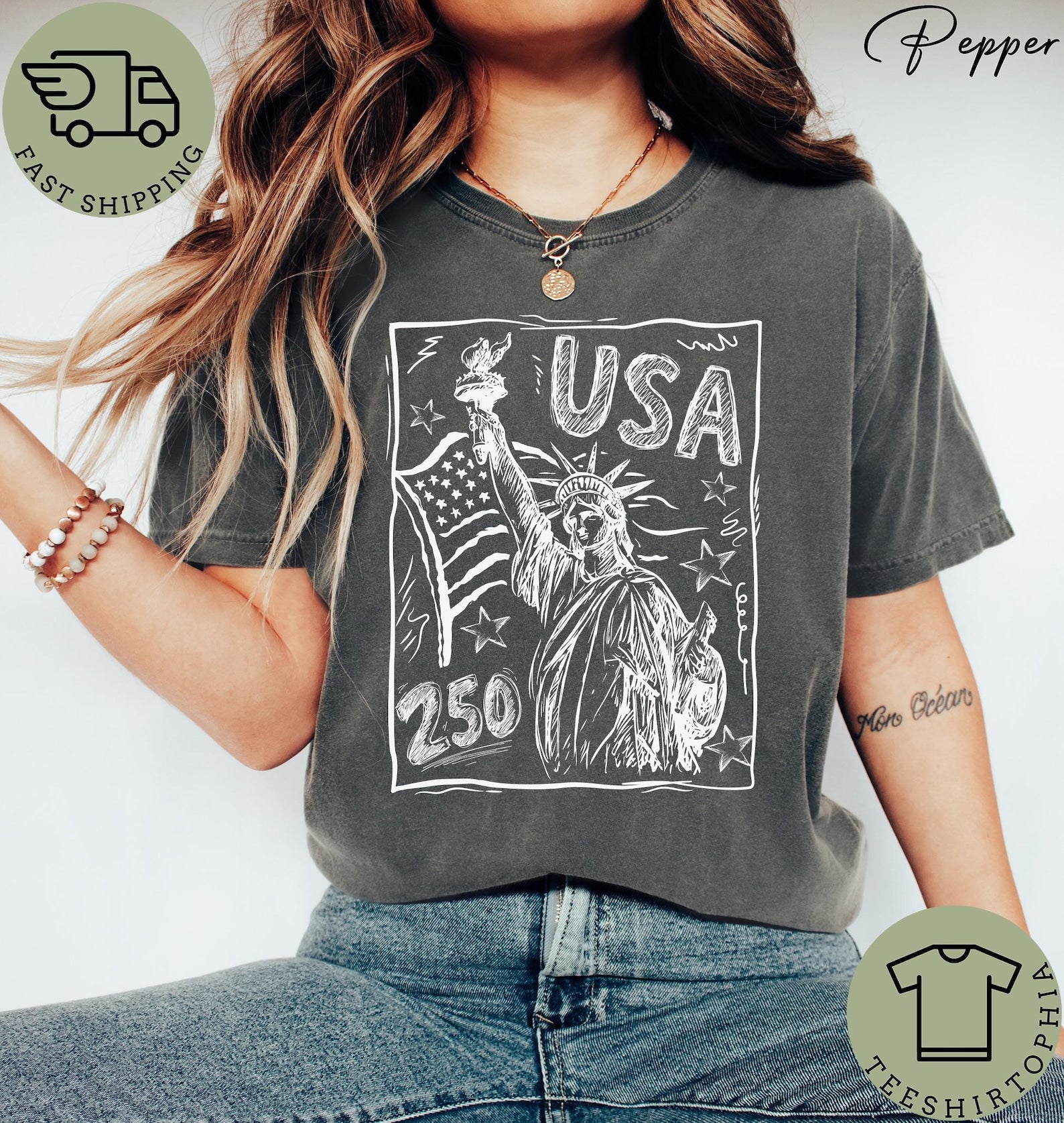 Retro America 250 Shirt, Comfort Colors America 250th Anniversary Shirt, USA 250th Anniversary July 4th Gift, The Summer USA Turned 250 Tee
