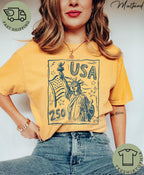Retro America 250 Shirt, Comfort Colors America 250th Anniversary Shirt, USA 250th Anniversary July 4th Gift, The Summer USA Turned 250 Tee
