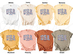 Comfort Colors® USA Shirt, Flower USA Shirt, United States Shirt, 4th of July Shirt, Floral Patriotic Shirt, USA Shirt, American Flag Shirt
