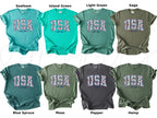 Comfort Colors® USA Shirt, Flower USA Shirt, United States Shirt, 4th of July Shirt, Floral Patriotic Shirt, USA Shirt, American Flag Shirt